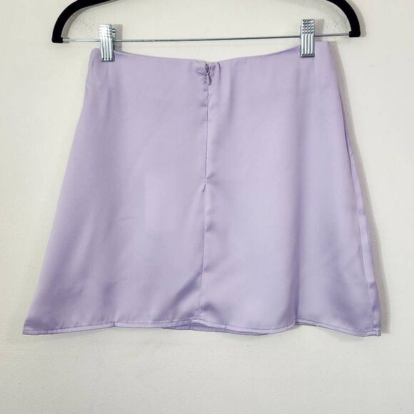 WeWoreWhat Purple Satin Mini Skirt Size Small NWT Purple Coquette Mini Skirt - Picture 6 of 7